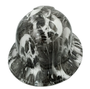 Melting Skulls Custom Hydro Dipped Full Brim Hard Hat - Back View