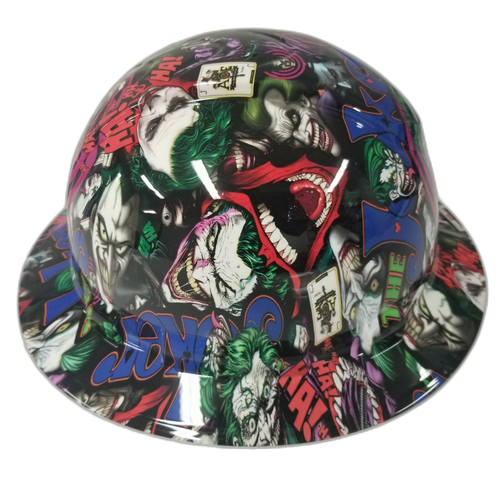 Full brim hard hat hydro-dipped The Joker Haha Full Color - Image 2