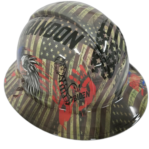 Full brim hard hat hydro-dipped we The People Lets go Brandon - Image 5