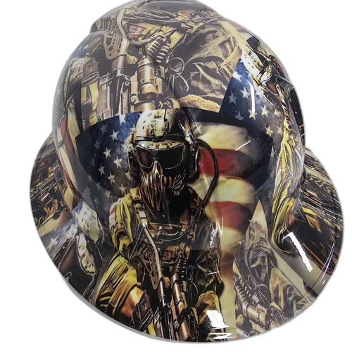 Full brim hard hat hydro-dipped in American Soldier Usa Exclusive Here - Image 3