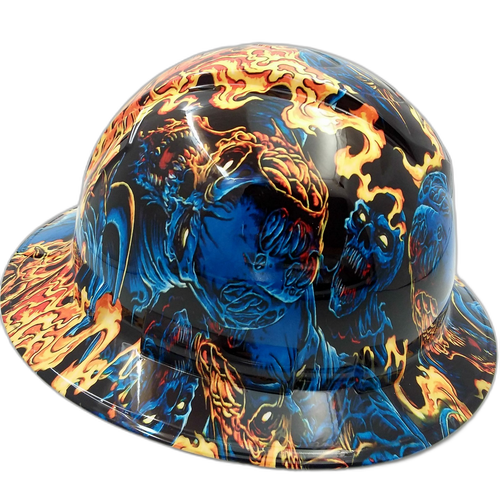 Hard hat full brim hydro-dipped , Ice Skull Battle Royal - Image 3