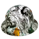 Full brim hard hat hydro-dipped Snow Buck Camo Deer Hunter - Image 2