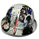 Liberty Eagle In Your Face Custom Hydro Dipped Full Brim Hard Hat - Left Side View