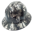 Tattoo Art Hi Def Custom Hydro Dipped Full Brim Hard Hat - Back View