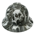 Melting Skulls Custom Hydro Dipped Full Brim Hard Hat - Front View