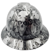 Demonic Skulls Art Custom Hydro Dipped Full Brim Hard Hat - Front View