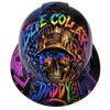 Blue Collar Daddy custom hydro dipped hard hat - front view