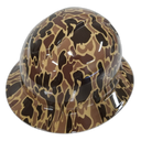 Old School Drake Colors Poppin Custom Hydro Dipped Full Brim Hard Hat - Front View
