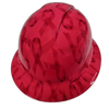 Hot Pink Breast Cancer Awareness Custom Hydro Dipped Full Brim Hard Hat - Front View