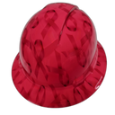 Hot Pink Breast Cancer Awareness Custom Hydro Dipped Full Brim Hard Hat - Front View