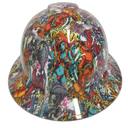 Pirate Booty Camo Custom Hydro Dipped Full Brim Hard Hat - Front View