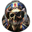 American Cowboys Cowboy Riders Custom Hydro Dipped Full Brim Hard Hat - Front View