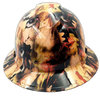 Human Reign Camo Crazy Custom Hydro Dipped Full Brim Hard Hat - Front View
