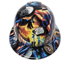 Veterans Memorial Day Salute USA Pride Custom Hydro Dipped Full Brim Hard Hat - Front View