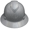 White Hex Carbon Fiber - Custom Hydro Dipped Full Brim Hard Hat