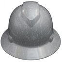 White Hex Carbon Fiber - Custom Hydro Dipped Full Brim Hard Hat