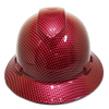 Candy Apple Red Custom Hydro Dipped Full Brim Hard Hat - Front View