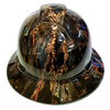Steampunk Grim Reaper Custom Hydro Dipped Full Brim Hard Hat - Front View