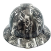 White Zombie Art Custom Hydro Dipped Full Brim Hard Hat - Front View