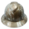 Desert Storm Digital Extreme Camo Custom Hydro Dipped Full Brim Hard Hat - Front View