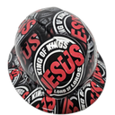 Jesus King Of Kings Lord Of Lords Custom Hydro Dipped Full Brim Hard Hat - Front View