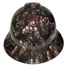 Shadow Assassin Art Custom Hydro Dipped Full Brim Hard Hat - Front View