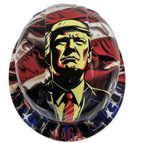 Ultra 2024 Pop Art Custom Hydro Dipped Full Brim Hard Hat - Front View