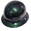 Chameleon Flip Flop Carbon Fiber Custom Hydro Dipped Full Brim Hard Hat - Front View