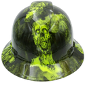 Bio Hazard Zombie Custom Hydro Dipped Full Brim Hard Hat - Front View