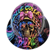 Blue Collar Baddie Women's custom hydro dipped hard hat - front view