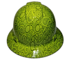 Green Apple Brad Paisleys Custom Hydro Dipped Full Brim Hard Hat - Front View