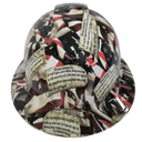 Constitutional Amendments USA 2Nd Custom Hydro Dipped Full Brim Hard Hat - Front View