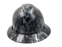 Paradise Lost Skulls Gunmetal Custom Hydro Dipped Full Brim Hard Hat - Front View