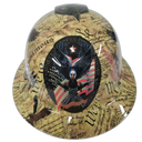 Constitutional Amendment USA Custom Hydro Dipped Full Brim Hard Hat - Front View