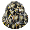 Hollywood Superstar Flash Cubes Custom Hydro Dipped Full Brim Hard Hat - Front View