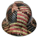 American Patriot Art Custom Hydro Dipped Full Brim Hard Hat - Front View