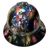 Big Bad Boss Man Clowns Custom Hydro Dipped Full Brim Hard Hat - Front View