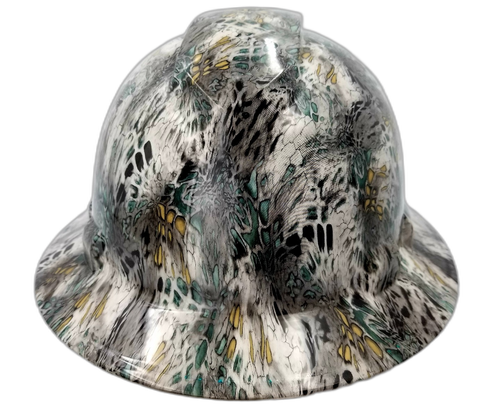 Hi Def Camo Series Custom Hydro Dipped Full Brim Hard Hat - Front View