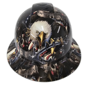 Us Navy We The People Don't Tread On Me Custom Hydro Dipped Full Brim Hard Hat - Front View