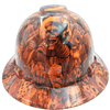 Dealers Choice Orange Custom Hydro Dipped Full Brim Hard Hat - Front View