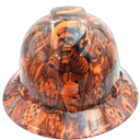 Dealers Choice Orange Custom Hydro Dipped Full Brim Hard Hat - Front View