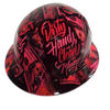 Hot Pink Dirty Hands Clean Money Women Custom Hydro Dipped Full Brim Hard Hat - Front View