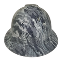 Military Camo We The People Custom Hydro Dipped Full Brim Hard Hat - Front View