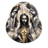 Jesus With Cherubs Live In The Light custom hydro dipped hard hat - front view