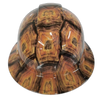 Shell Head Turtle Shell Tortoise Custom Hydro Dipped Full Brim Hard Hat - Front View