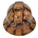 Shell Head Turtle Shell Tortoise Custom Hydro Dipped Full Brim Hard Hat - Front View