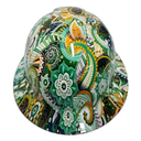 Hippie Chick Custom Hydro Dipped Full Brim Hard Hat - Front View