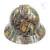 Steam Punk Engineering Camo Custom Hydro Dipped Full Brim Hard Hat - Front View