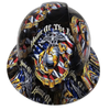 Home Of The Free Because Of The Brave Custom Hydro Dipped Full Brim Hard Hat - Front View