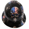 American Forever Till Death Custom Hydro Dipped Full Brim Hard Hat - Front View